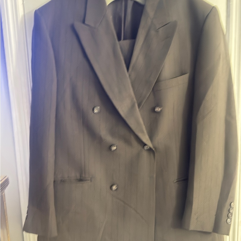 Massini Charcoal Double-Breasted Suit